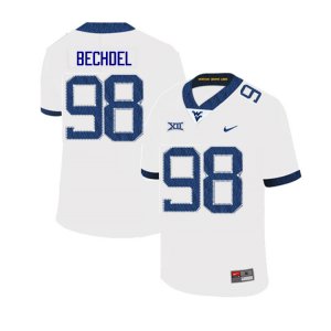 Men's West Virginia Mountaineers NCAA #98 Leighton Bechdel White Authentic Nike 2019 Stitched College Football Jersey BS15L48SR